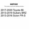 Kugel Front Rear Wheel Bearing & Hub Assembly Kit For Scion FR-S Subaru BRZ Toyota 86 K70-101437